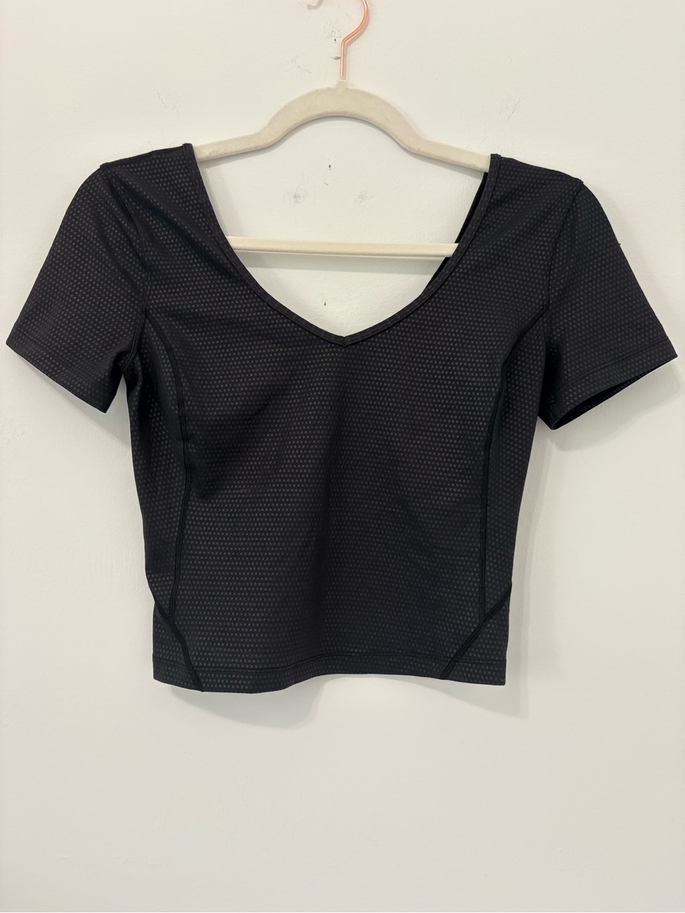 Lululemon Align T-Shirt Sz 4 Polka Squat Emboss Black NWT